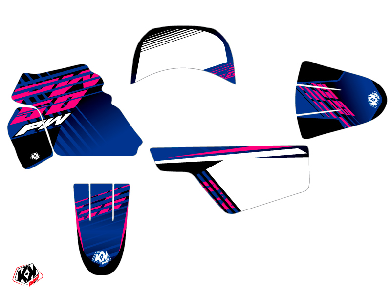 Kit décoration moto-cross Flow Yamaha PW 50 rose KUTVEK - vue 2