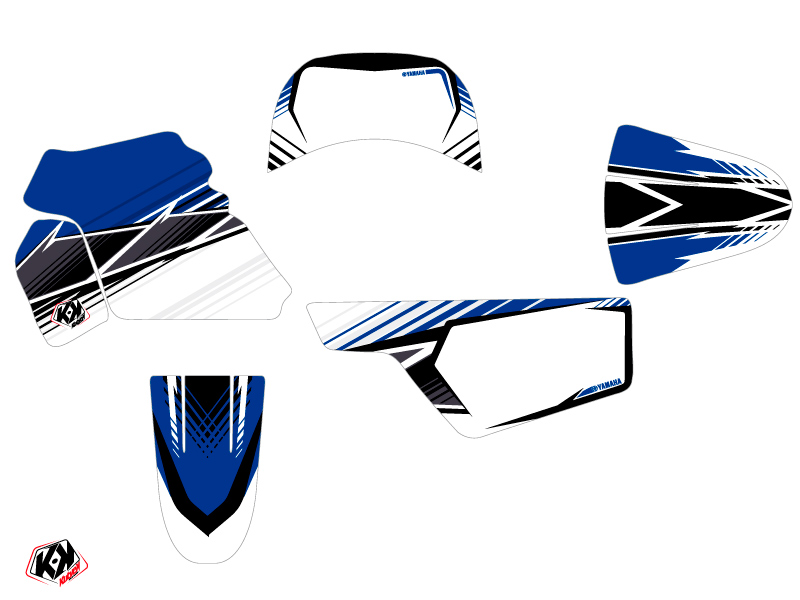 Kit Décoration Moto Cross Stripe Yamaha PW 50 Bleu KUTVEK - vue 2