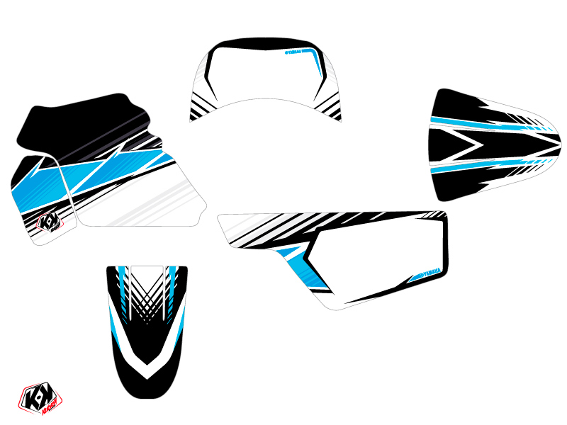 Kit Décoration Moto Cross Stripe Yamaha PW 50 Noir KUTVEK - vue 2