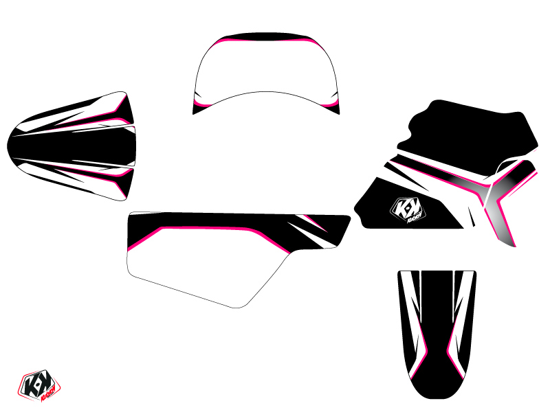 Kit Décoration Moto Cross Stripe Yamaha PW 50 Rose KUTVEK - vue 2