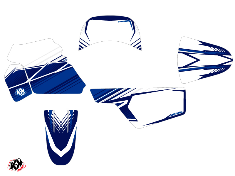 Kit de décoration Moto Cross Stripe Yamaha PW 50 Bleu Nuit KUTVEK - vue 2