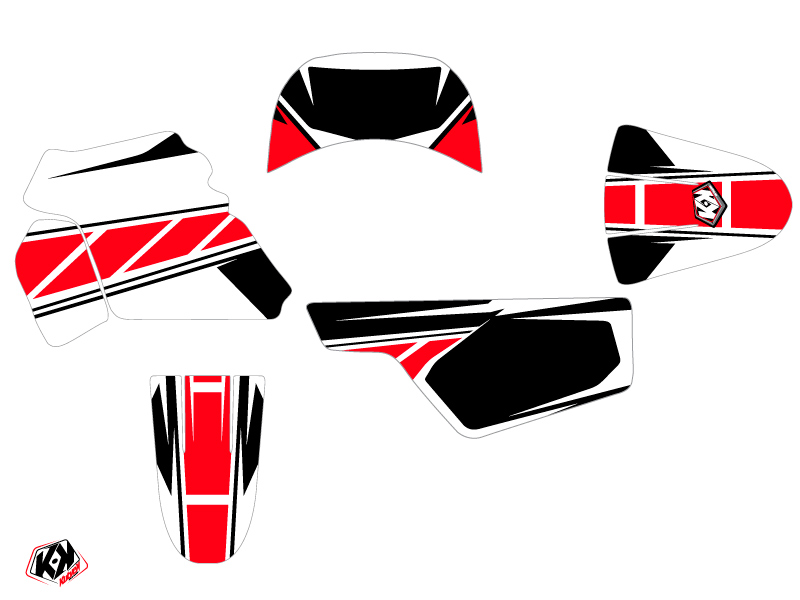 Kit déco moto cross réplica Yamaha PW 50 rouge KUTVEK - vue 2