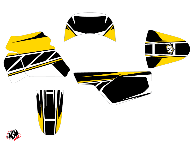 Kit Décoration Moto-Cross Replica Yamaha PW 50 Jaune KUTVEK - vue 2