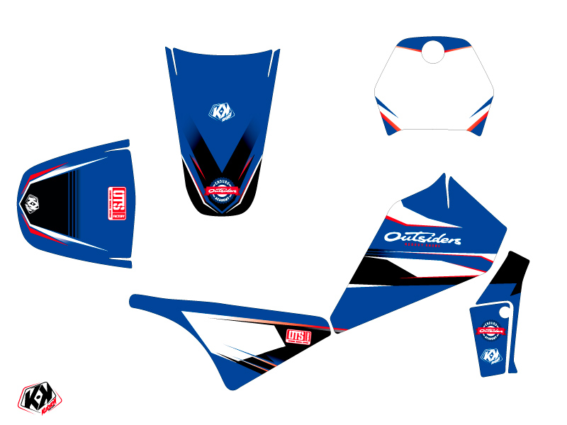 Kit Décoration Moto-cross Replica Outsiders Academy Yamaha PW 80 2018 KUTVEK - vue 2