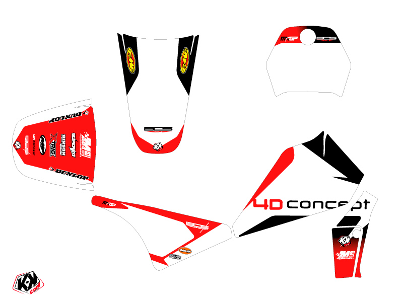 Kit Décoration Moto-cross Réplica BOS Yamaha PW 80 KUTVEK - vue 2