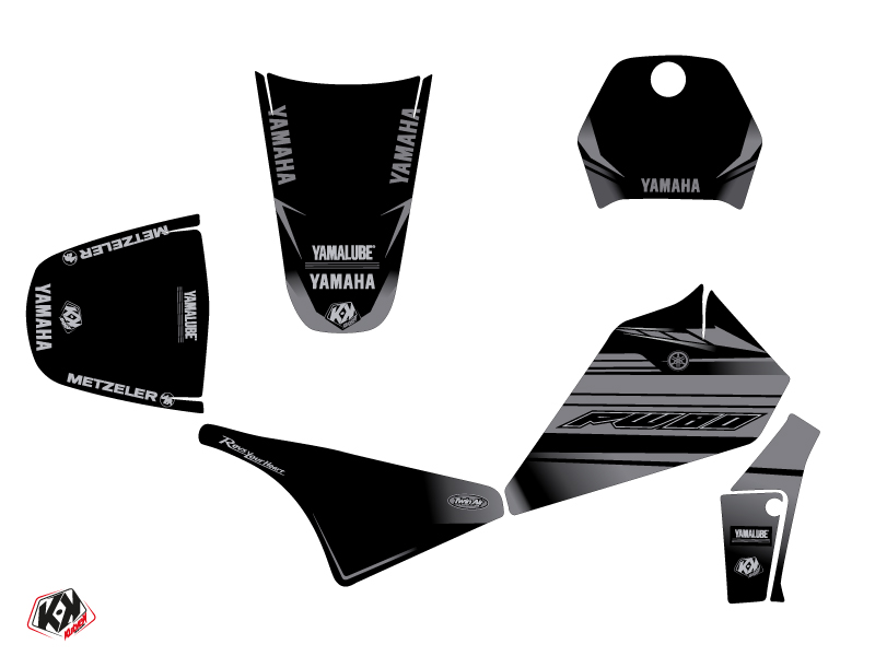 Kit Décoration Moto-Cross Black Matte Yamaha PW 80 Noir KUTVEK - vue 2