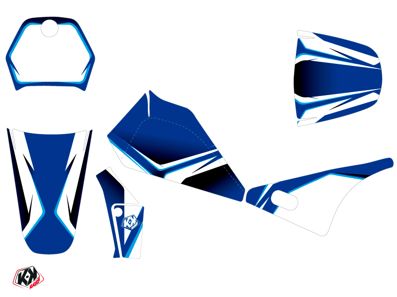 Kit décoration moto cross Yamaha PW 80 Kutvek Concept bleu - vue 2