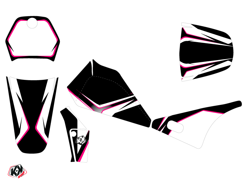 Kit décoratif Moto Cross Concept Yamaha PW 80 Rose KUTVEK - vue 2