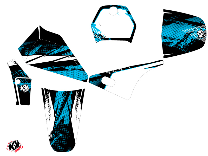 Kit plastiques déco Techno Yamaha PW 80 Bleu KUTVEK - vue 2