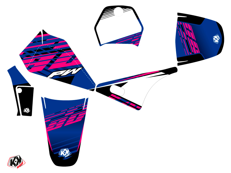 Kit Décoration Moto Cross Flow Yamaha PW 80 Rose KUTVEK - vue 2
