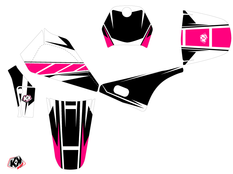 Kit Décoration Moto Cross Réplica Yamaha PW 80 Rose KUTVEK - vue 2