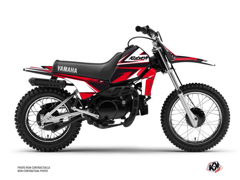 Kit décoration moto-cross Stage Yamaha PW 80 noir rouge KUTVEK