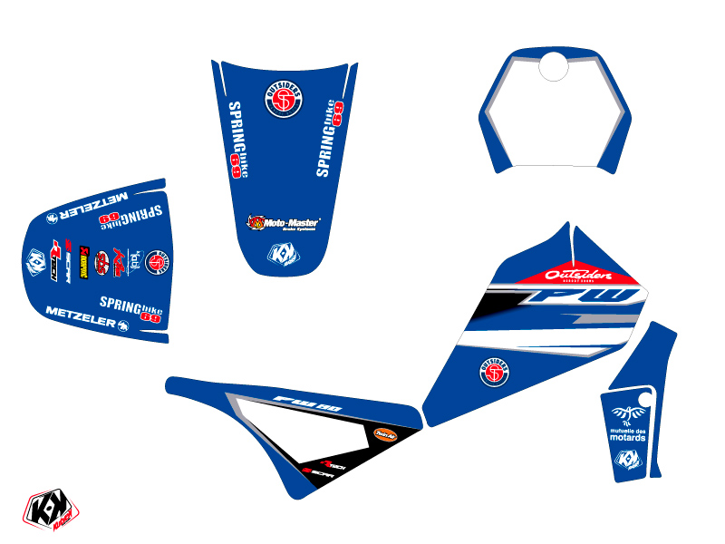 Kit Déco Moto-Cross Replica Team Outsiders Yamaha PW 80 2018 KUTVEK - vue 2