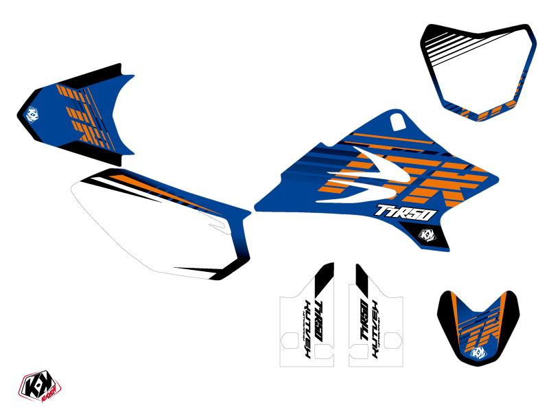 Kit de décoration moto cross Flow Yamaha TTR 50 orange KUTVEK - vue 2