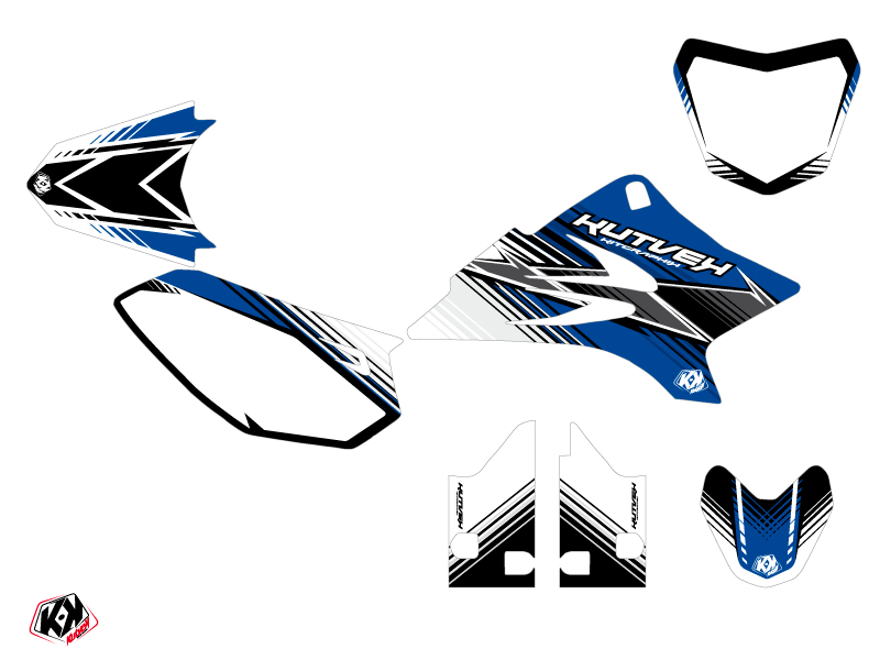 Kit Décoration Moto Cross Stripe Yamaha TTR 50 Bleu KUTVEK - vue 2