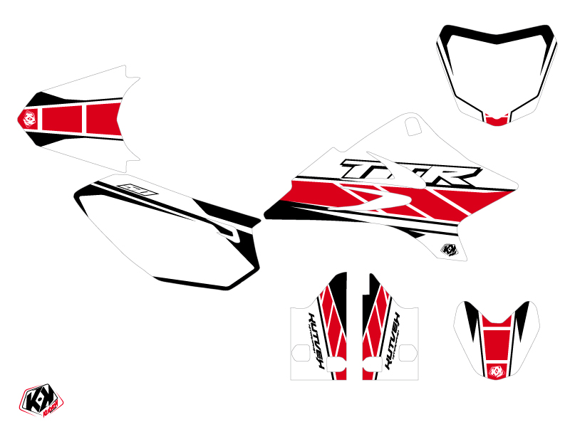 Kit déco moto cross réplica Yamaha TTR 50 rouge KUTVEK - vue 2