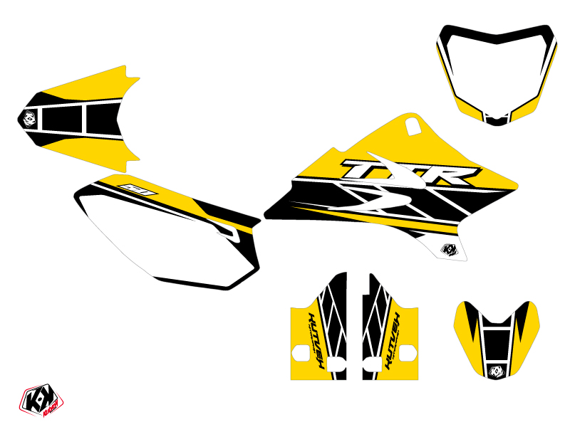 Kit Déco Moto Cross Replica Yamaha TTR 50 Jaune KUTVEK - vue 2