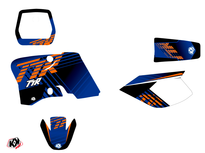 Kit Déco Moto Cross Flow Yamaha TTR 90 Orange KUTVEK - vue 2