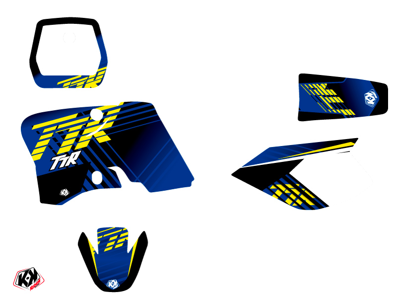 Kit Décoration Moto-Cross Flow Yamaha TTR 90 Jaune KUTVEK - vue 2