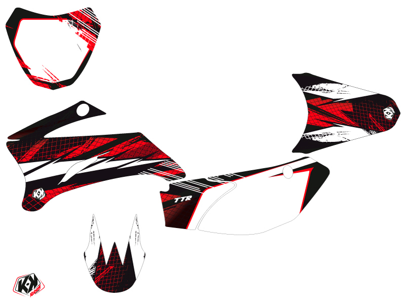 Kit Décoration Moto-Cross Techno Yamaha TTR 110 Rouge KUTVEK - vue 2