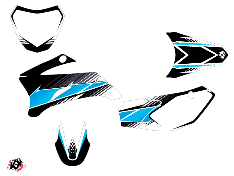 Kit Déco Moto Cross Stripe Yamaha TTR 110 Noir KUTVEK - vue 2