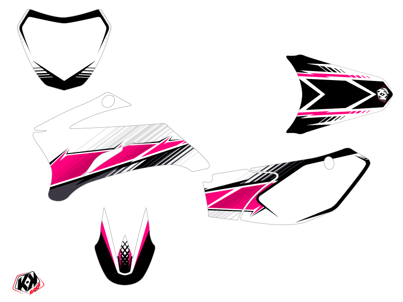 Kit Décoration Moto Cross Stripe Yamaha TTR 110 Rose KUTVEK - vue 2