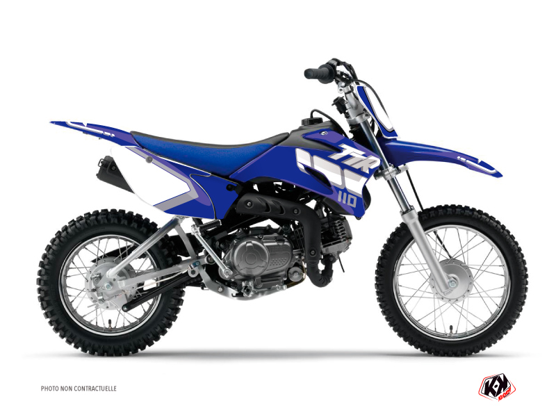 Kit déco moto cross vintage Yamaha TTR 110 bleu KUTVEK