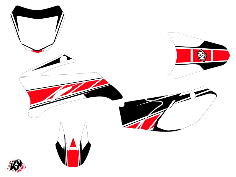 Kit plastiques décoration Moto Cross Replica Yamaha TTR 110 Rouge KUTVEK - vue 2