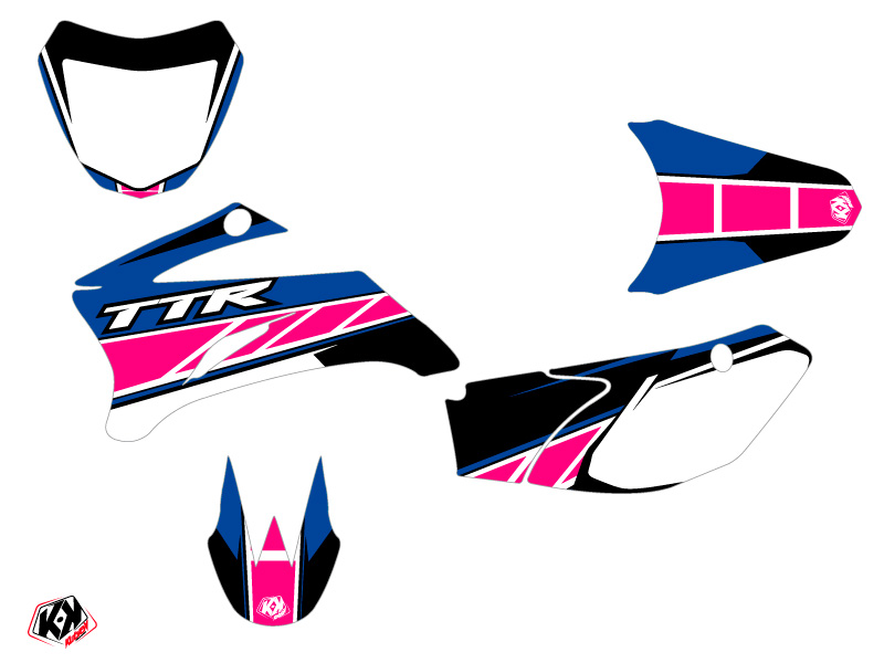 Kit de décoration moto cross replica Yamaha TTR 110 rose KUTVEK - vue 2