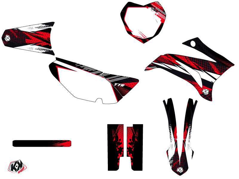 Kit Déco Moto Cross Hangtown Yamaha TTR 125 Rouge KUTVEK - vue 2