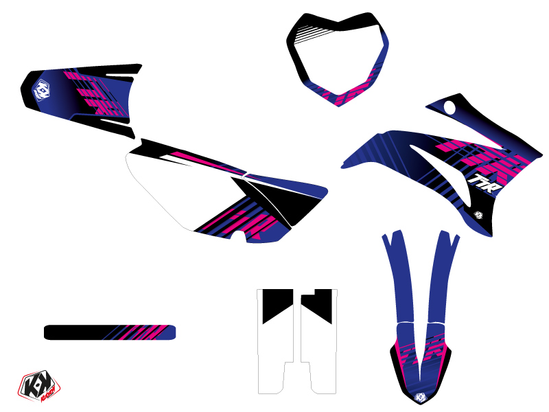 Kit décoration moto cross Flow Yamaha TTR 125 rose KUTVEK - vue 2