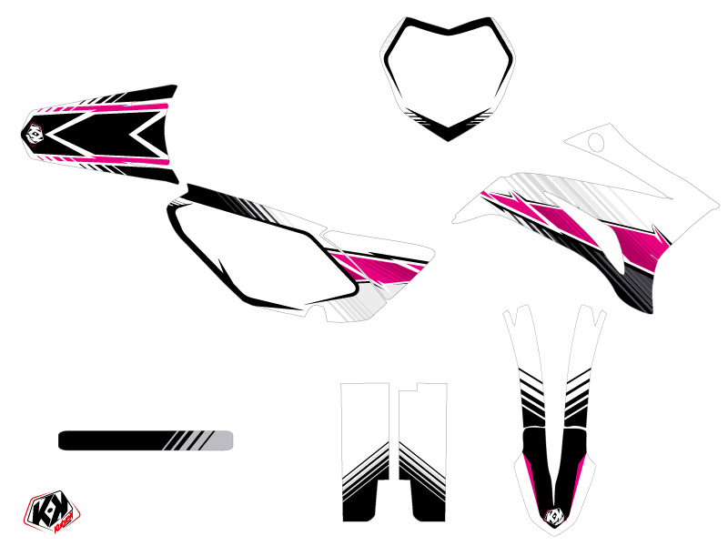 Kit Décoration Moto Cross Stripe Yamaha TTR 125 Rose KUTVEK - vue 2