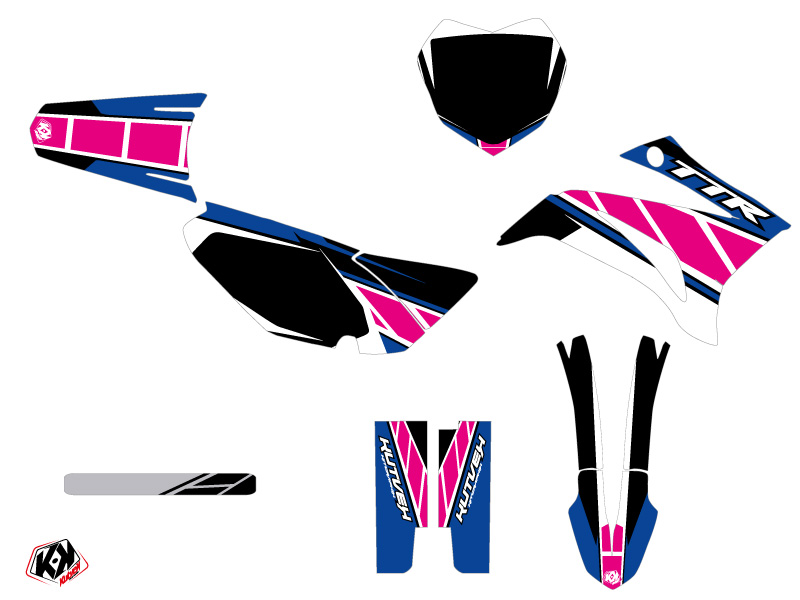 Kit décoration moto cross réplica Yamaha TTR 125 rose KUTVEK - vue 2