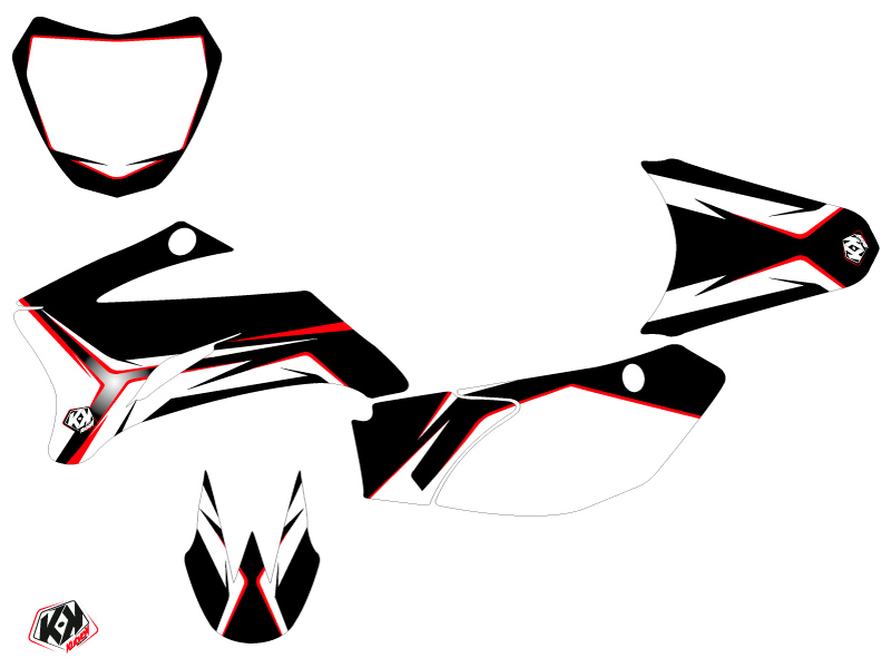 Kit de décoration Moto-cross Concept Yamaha TTR 125 rouge KUTVEK - vue 2