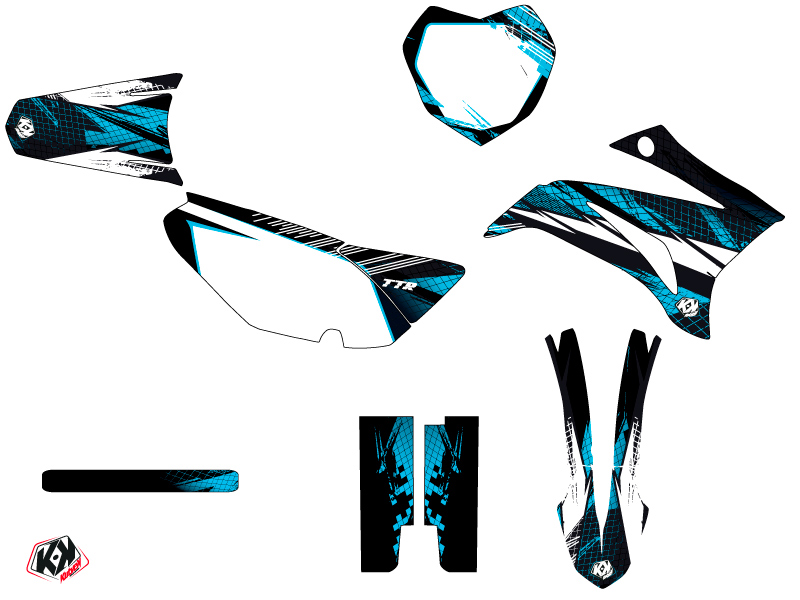 Kit Déco Moto Cross Hangtown Yamaha TTR 125 Bleu KUTVEK - vue 2