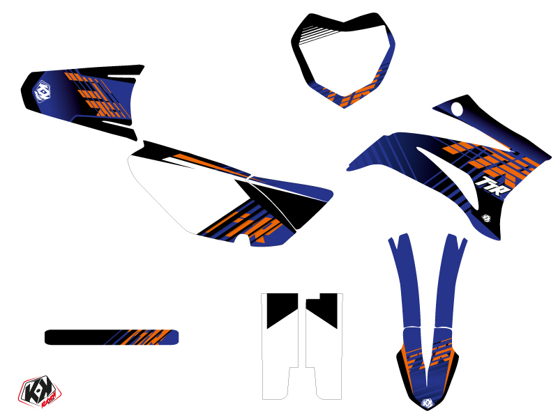 Kit de décoration moto cross Flow Yamaha TTR 125 Orange KUTVEK - vue 2