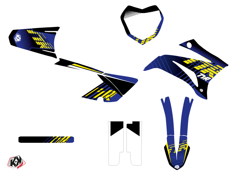 Kit Déco Moto Cross Flow Yamaha TTR 125 Jaune KUTVEK - vue 2