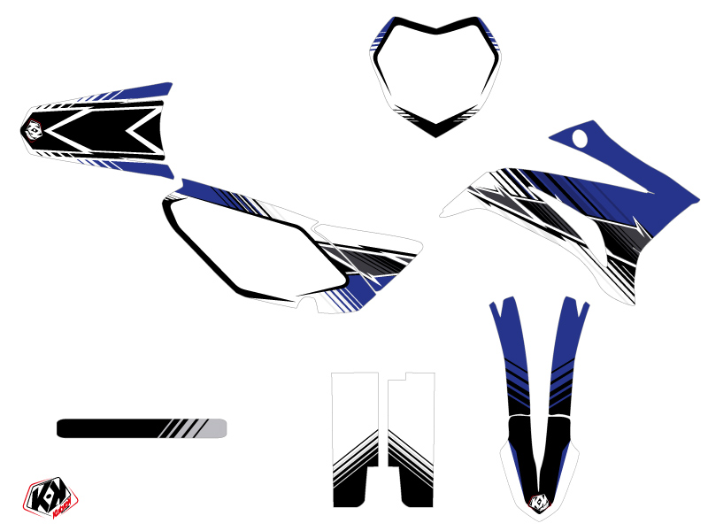 Kit Décoration Moto Cross Stripe Yamaha TTR 125 Bleu KUTVEK - vue 2