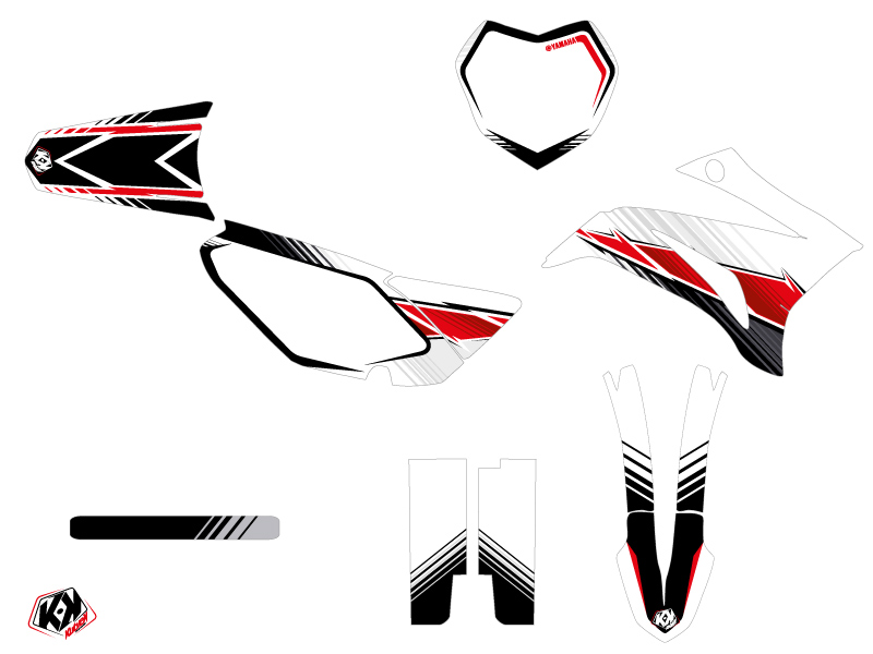 Kit Décoration Moto Cross Stripe Yamaha TTR 125 Rouge KUTVEK - vue 2
