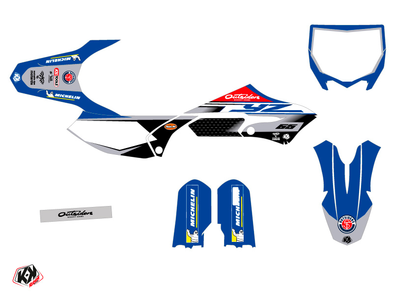 Kit Décoration Moto Cross Replica Team Outsiders 2020 Yamaha 65 YZ - vue 2