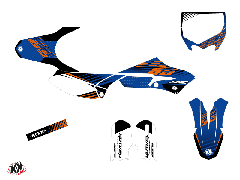 Kit de décoration motocross Flow Yamaha 65 YZ orange KUTVEK - vue 2