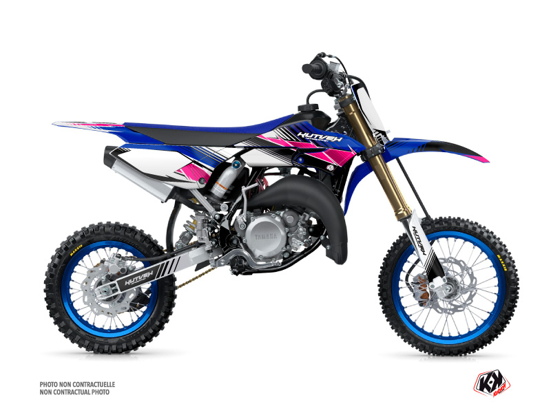 Kit décoration motocross Yamaha YZ 65 rayures rose KUTVEK