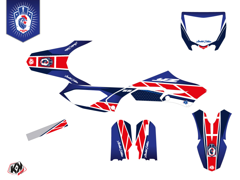Kit Décoration Moto Cross Replica France 2018 Édition Limitée Yamaha 65 YZ KUTVEK - vue 2