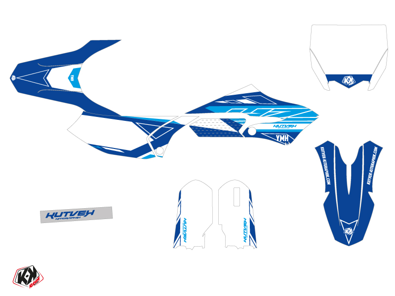 Kit Déco Moto Cross Outline Yamaha 65 YZ Bleu KUTVEK - vue 2