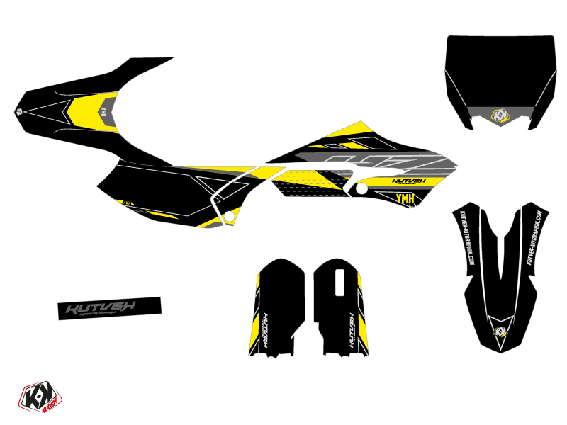 Kit de décoration moto-cross Outline Yamaha 65 YZ Jaune - vue 2