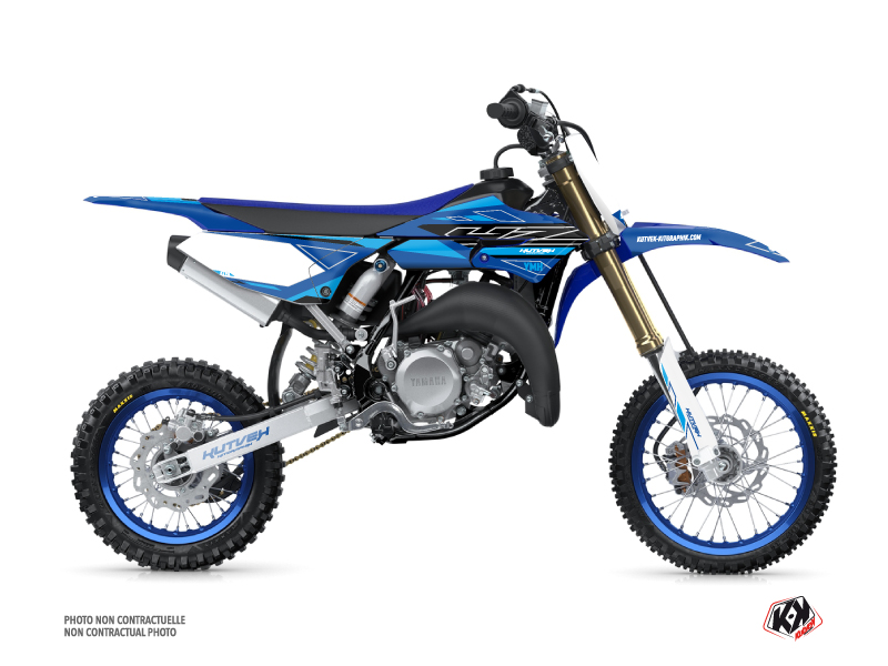 Kit Déco Moto Cross Outline Yamaha 65 YZ Cyan KUTVEK