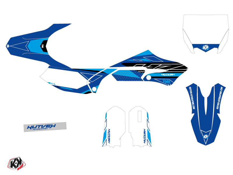 Kit Déco Moto Cross Outline Yamaha 65 YZ Cyan KUTVEK - vue 2