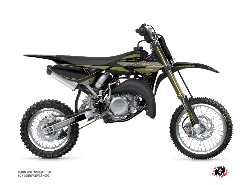 Kit de décoration Moto-cross Outline Yamaha 65 YZ Kaki KUTVEK