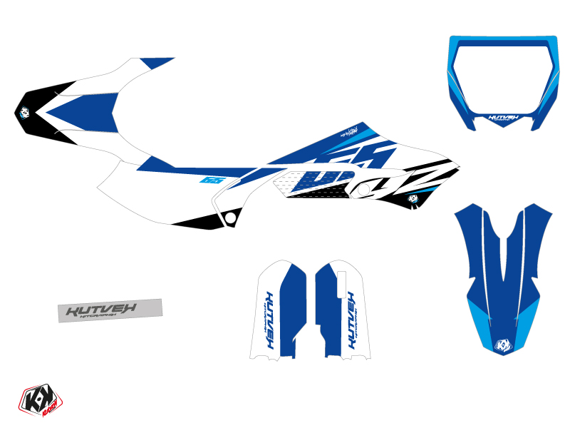 Kit décoration motocross Kutvek Yamaha 65 YZ bleu - vue 2