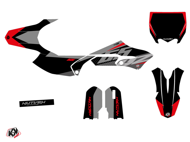 Kit déco moto cross Skew Yamaha 65 YZ rouge KUTVEK - vue 2
